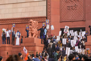 BJP and Congress MPs clashed outside Parliament, accusing each other of assault during protests over Amit Shah's remarks on Dr B R Ambedkar.