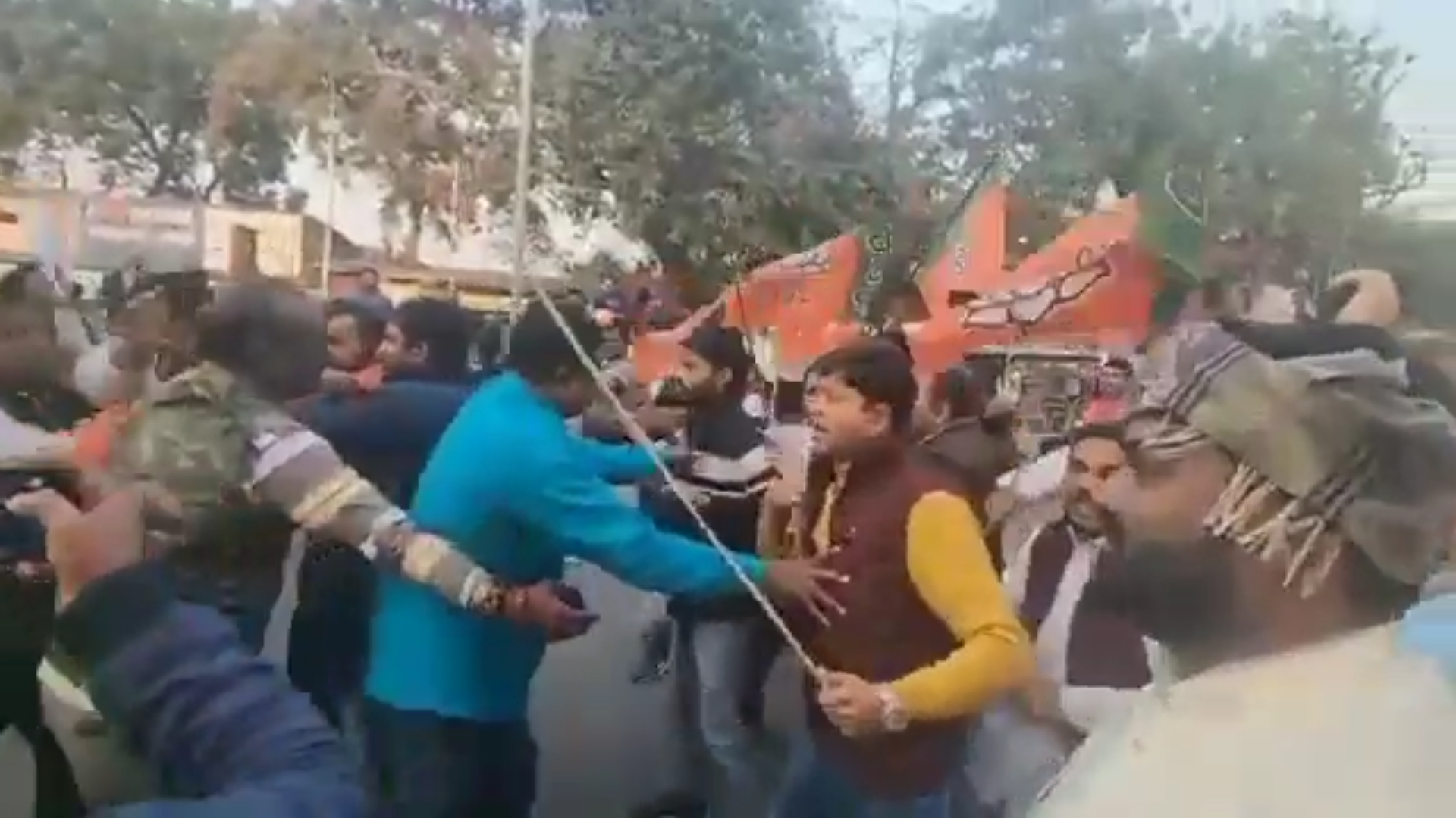 BJP and Congress workers clash