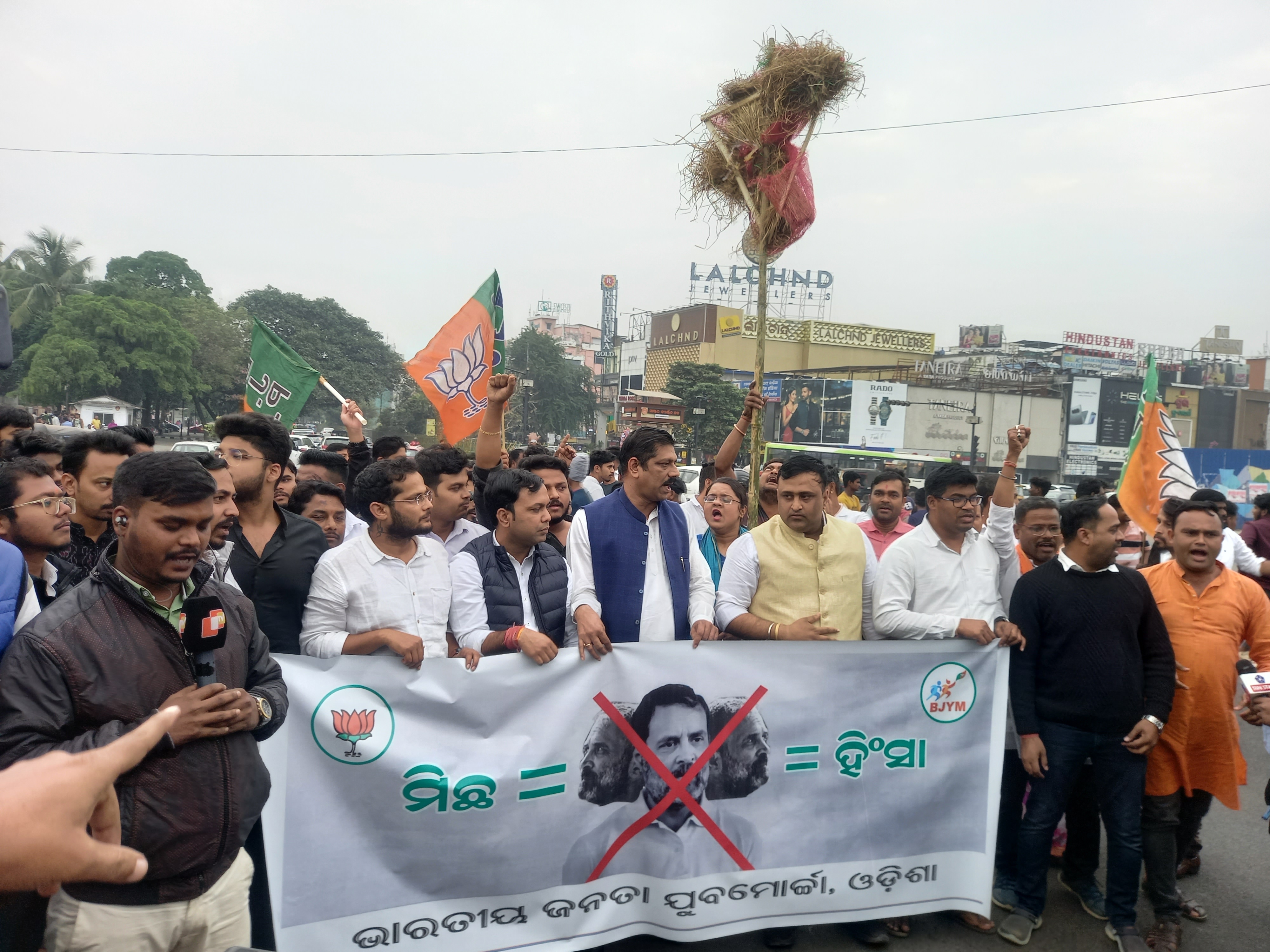 Bjp and congress protest