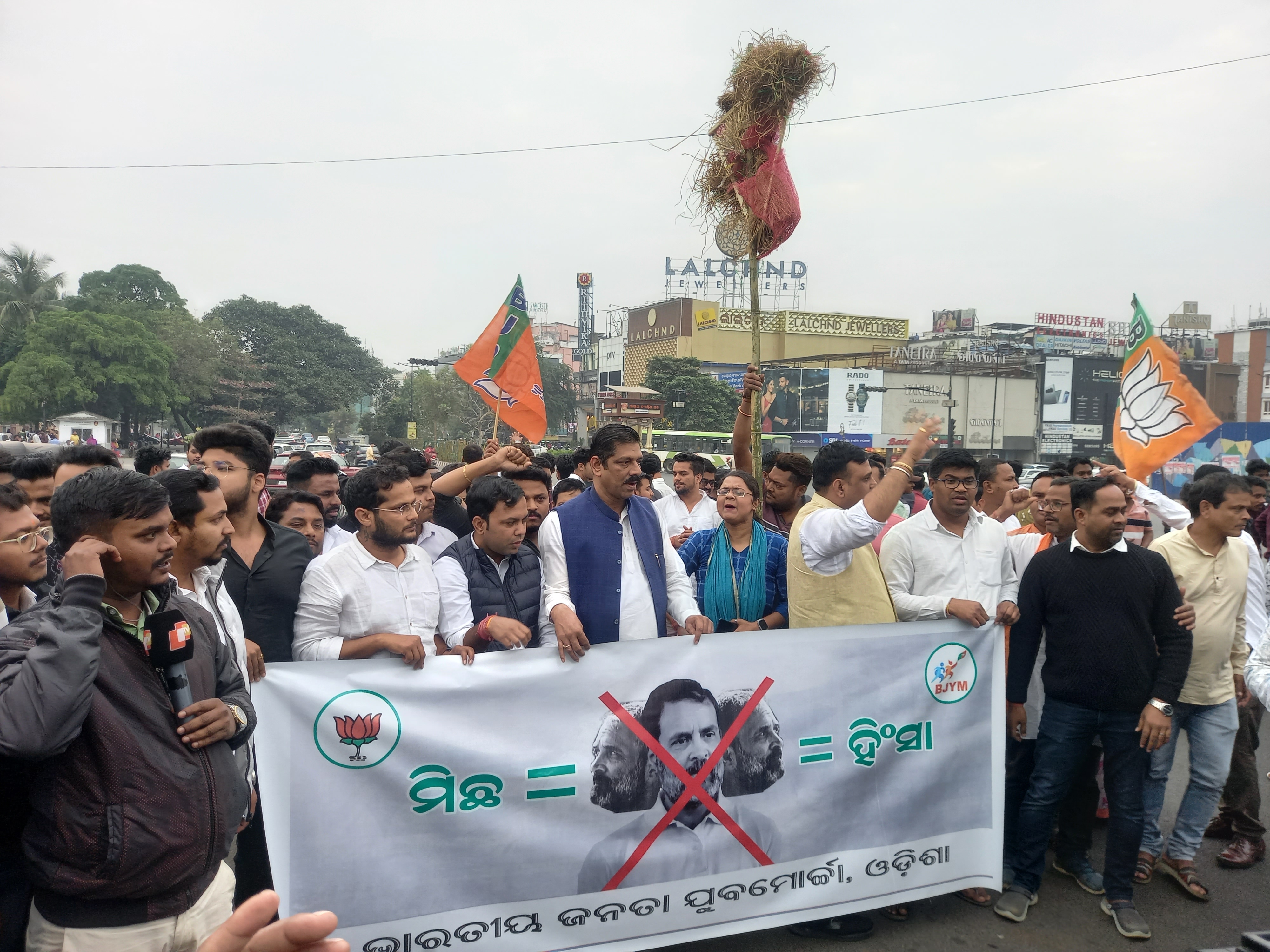 Bjp and congress protest