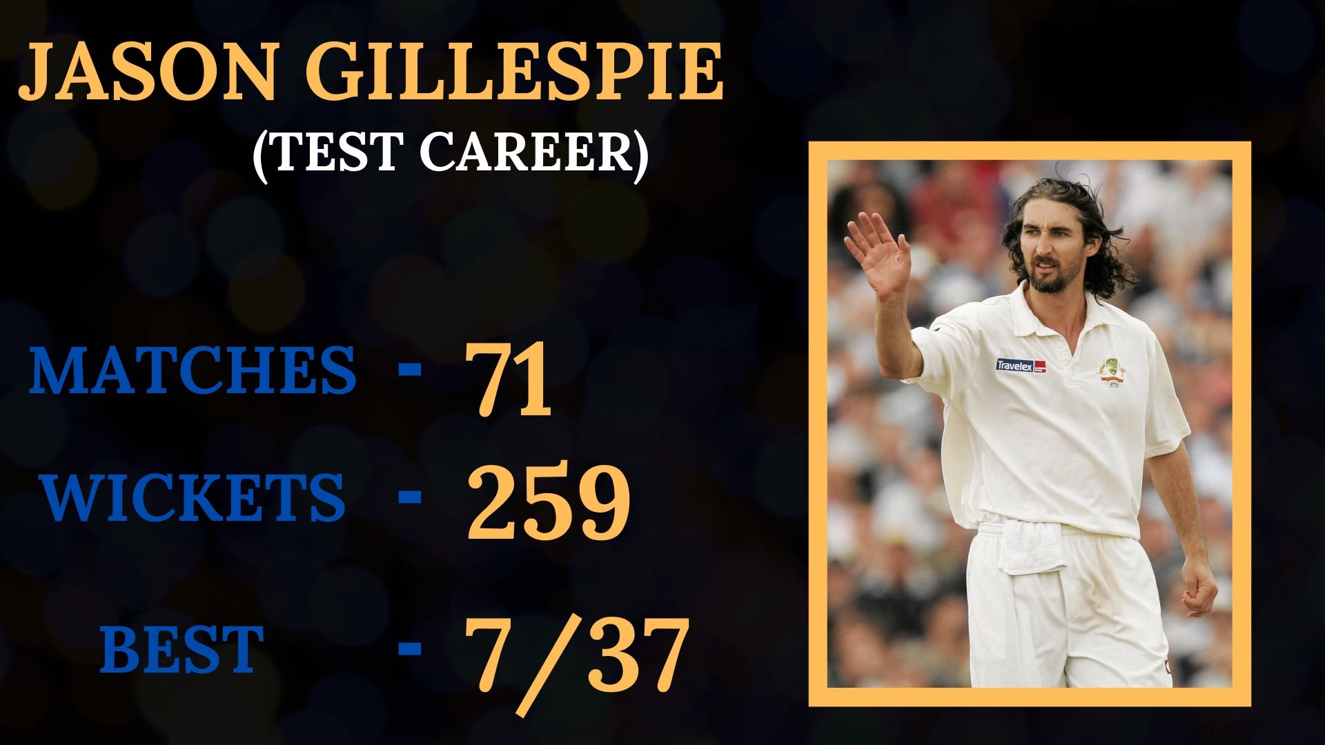 Jason Gillespie (Test Career)