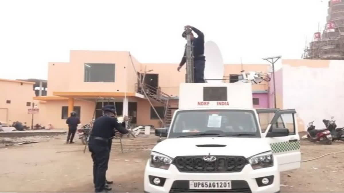 In preparation for possible eventualities, the National Disaster Response Force on Saturday, has established a camp close to the shrine in Ayodhya. The preparations are going on in full swing with just 48 hours left for the grand inauguration ceremony.