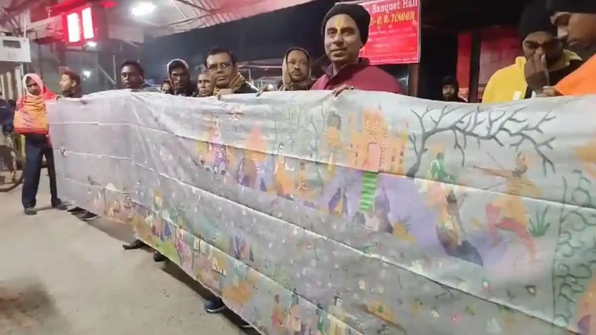 ramayana on saree west bengal