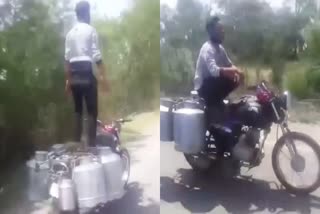 Satna Milk Seller Stunt