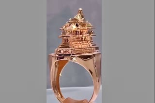 Ayodhya Ram Mandir replica on Ring