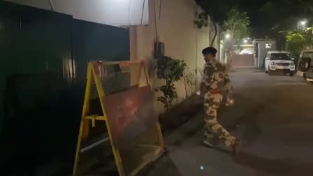 Security personnel outside the residence of Congress MP Ravneet Bitu in Ludhiana