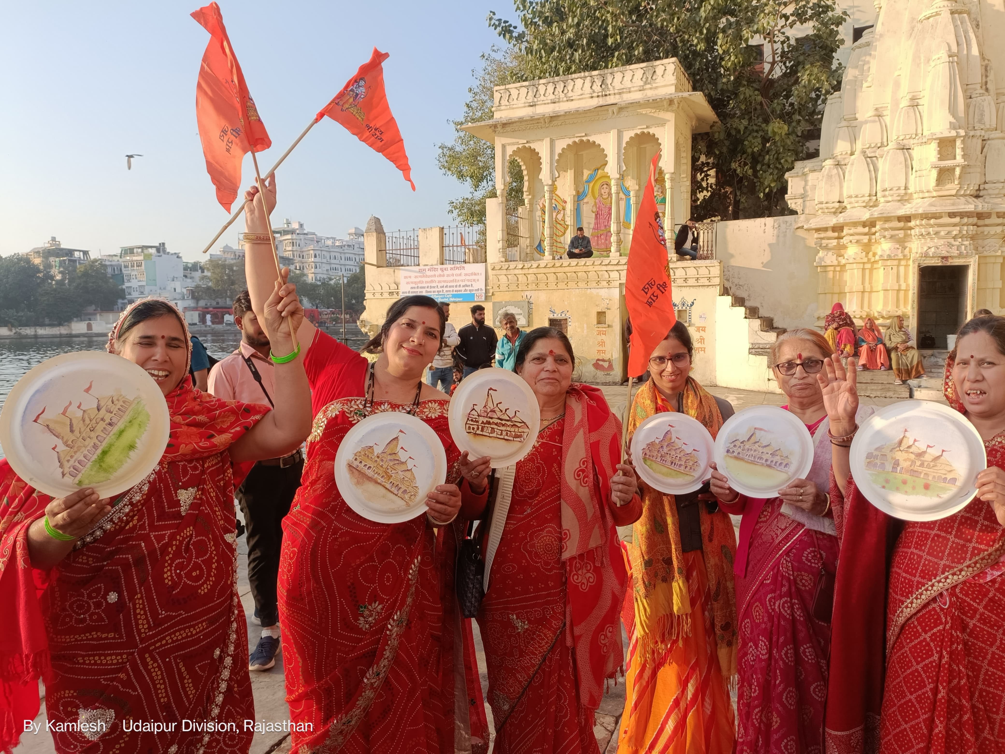 फतेहसागर की पाल पर राम मंदिर की स्केचिंग एक्टिविटी