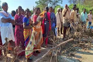 Farmers Protest At Mylaram village