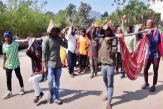 Tribals Protest to Start Road Construction Works