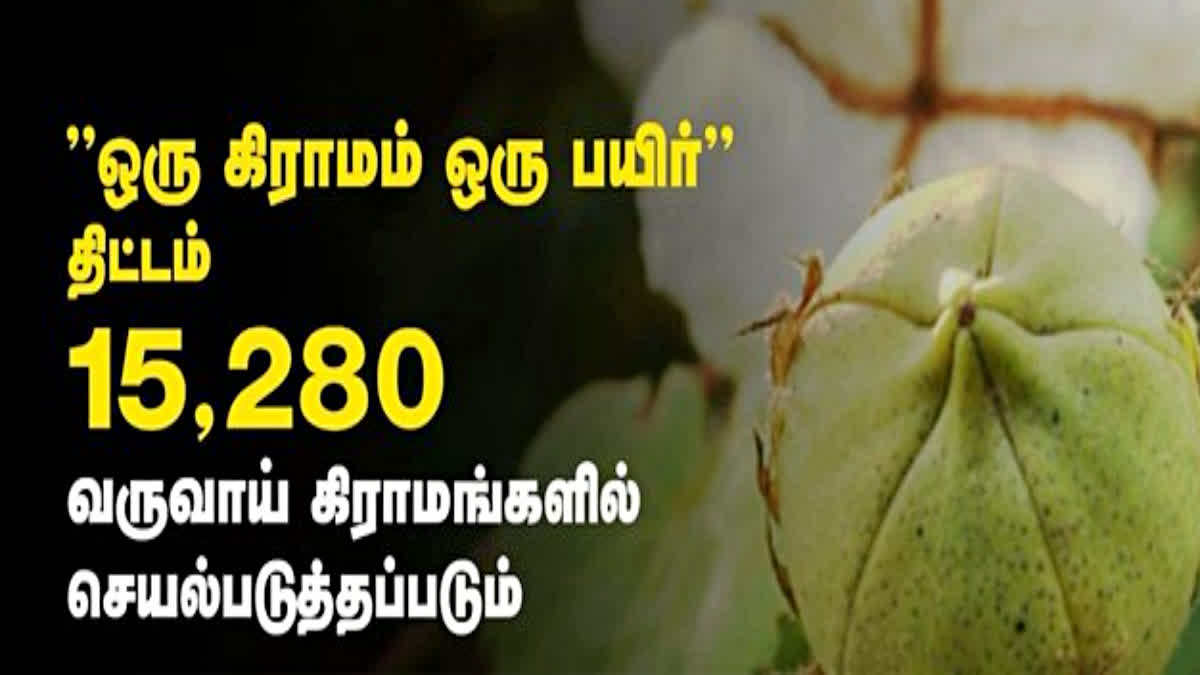 one village one crop scheme introduced at tn agriculture budget
