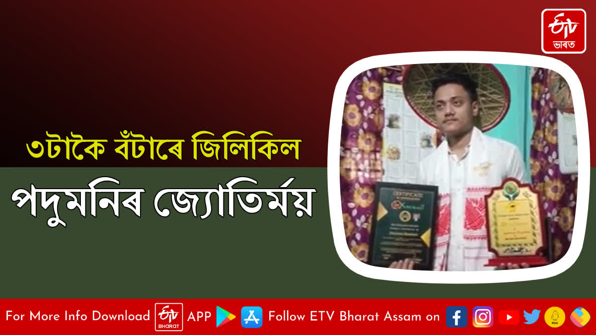 Jyotirmoy Borgohain honoured with 3 awards each