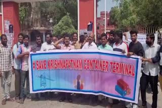 Protest_Against_Krishnapatnam_Port_Container_Terminal_Closing