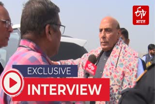 Etv Bharat रक्षा मंत्री राजनाथ सिंह इंटरव्यू