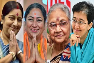 SUSHMA SWARAJ  REKHA GUPTA  ATISHI  DELHI FEMALE CMS