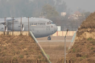 The US Air Force Globemaster at Amritsar airport