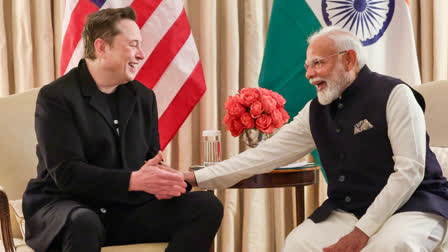 PM Narendra Modi With Tesla CEO Elon Musk