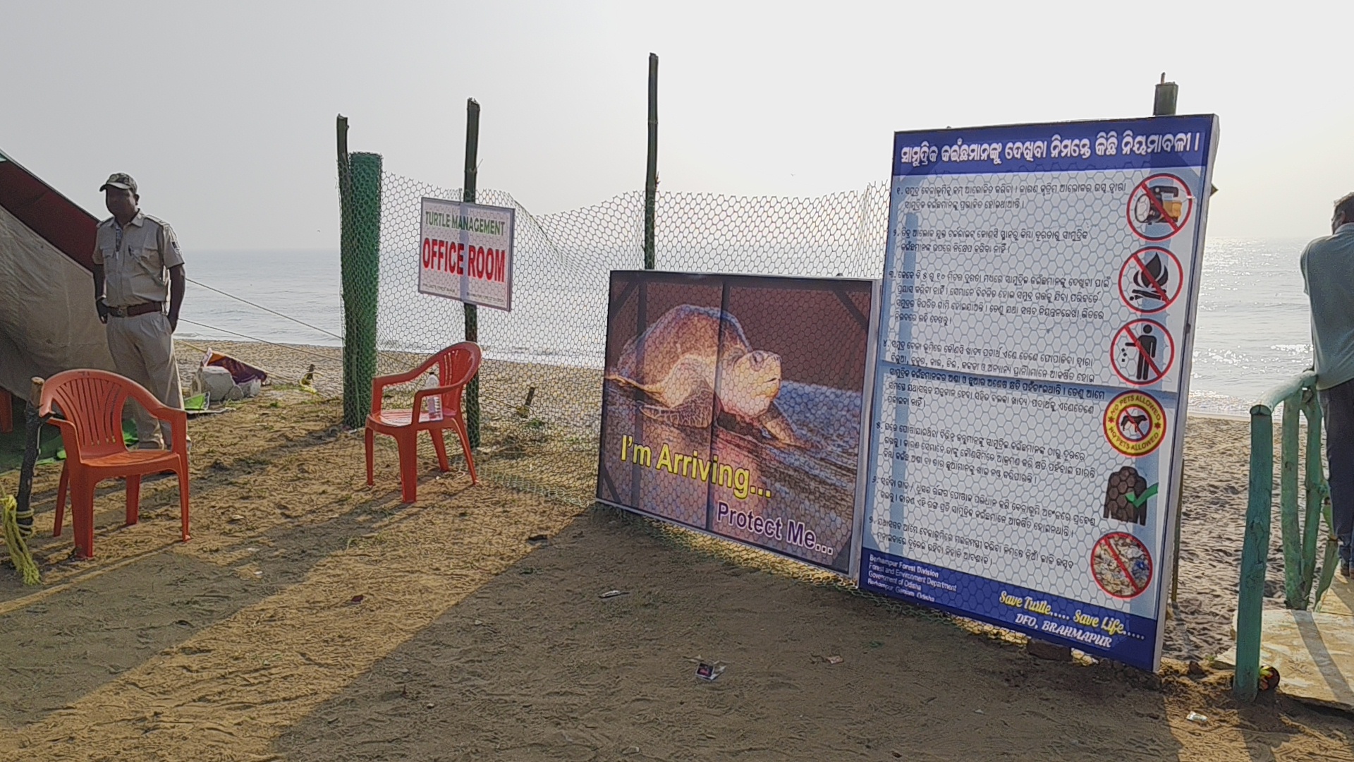 Security Arrangements For Olive Ridley Turtle Mass Nesting