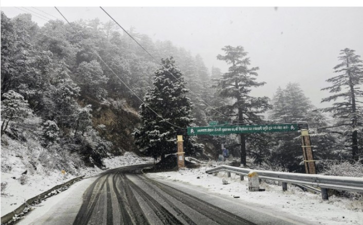 Snowfall in Kedarnath