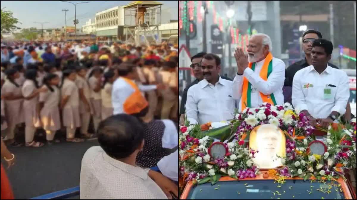 PM Modi Road show in Coimbatore