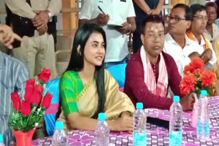 Actress Aimee Baruah campaigns for BJP candidate Suresh Borah