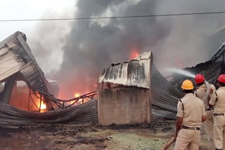 Fire Accident in Plastic Wastage Ware House