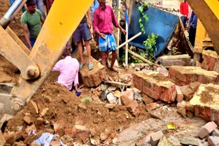 Nalanda School Boundary wall Collapse