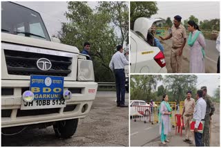 Agarkund BDO inspected vehicle checking