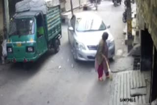 elderly woman hit by car