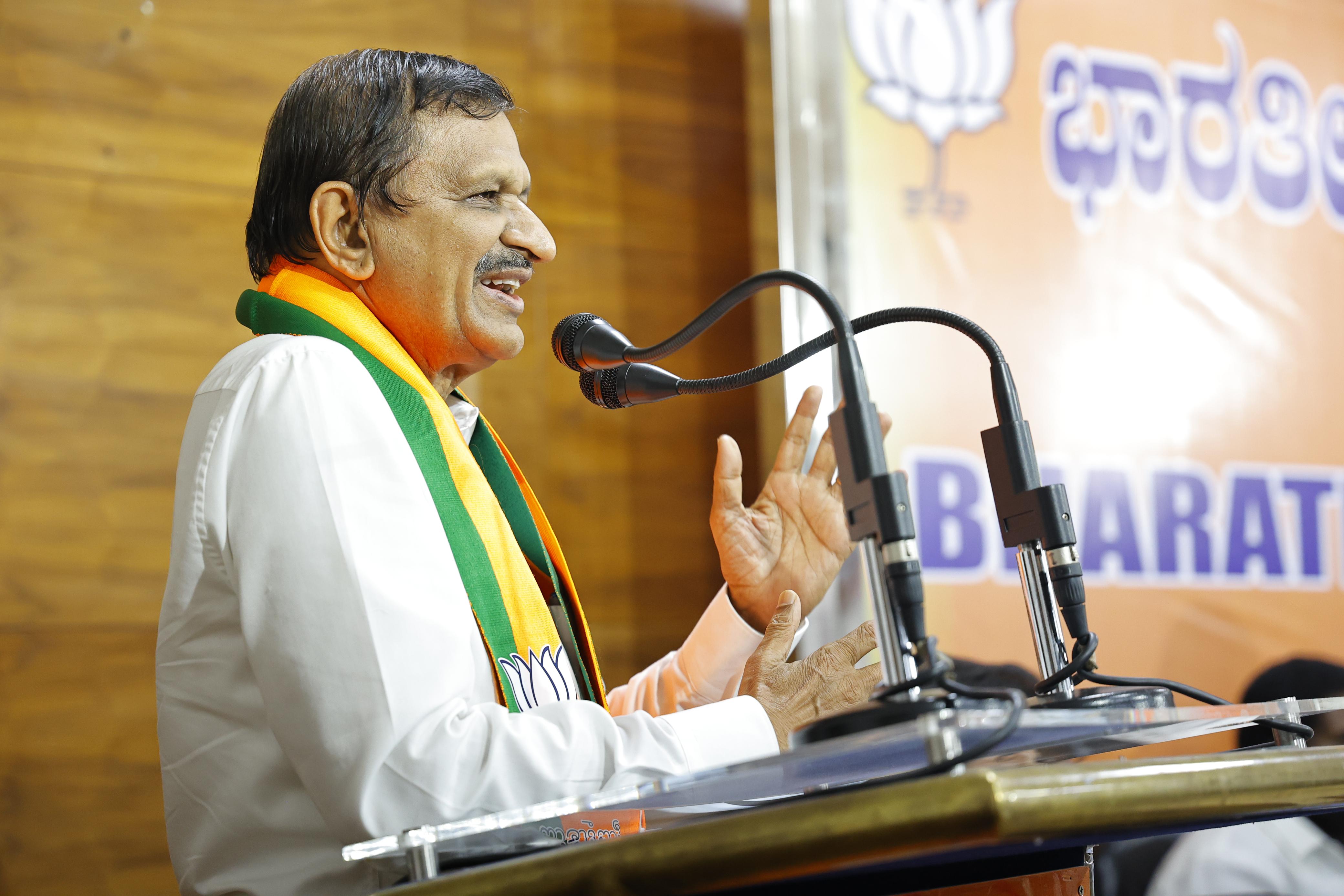 Dr. CN Manjunath arrived at the BJP office for the first time