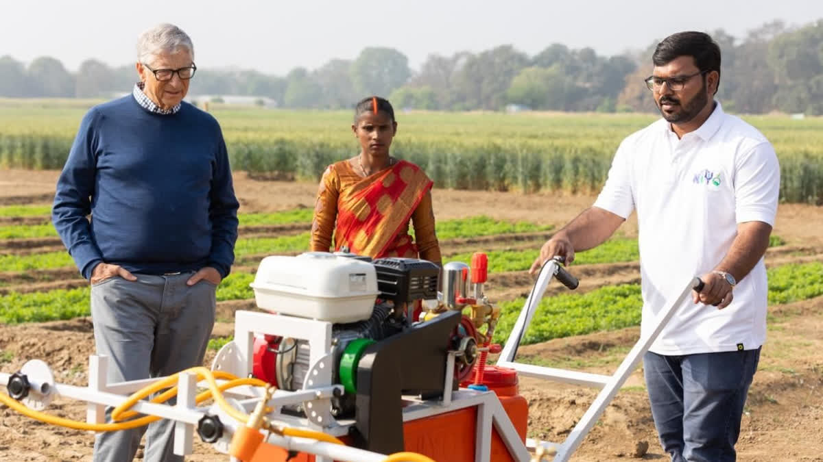 Bill Gates impressed by innovative sprayer developed by  engineer Yogesh Gawande