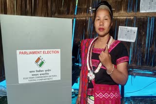 LOK SABHA ELECTION 2024  ലോക്‌സഭാ തെരഞ്ഞെടുപ്പ് 2024  REMOTE POLLING STATION  WOMAN CASTS SOLE VOTE