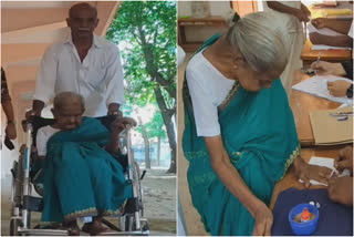 85 YEAR OLD WOMAN CAST HER VOTE