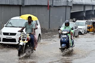 Heavy rains with thunderstorms lashed Hyderabad and other districts of Telangana on Saturday, bringing respite to people from the sweltering heat.
