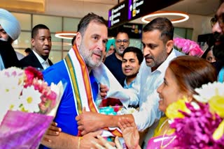 LOP Rahul Gandhi is in Boston Logan International Airport in the United States