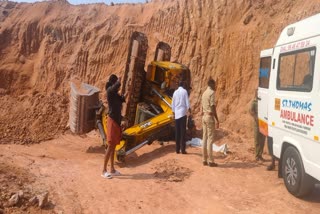 EARTHMOVING MACHINE ACCIDENT, മണ്ണു മാന്തി യന്ത്രം, Accidnet
