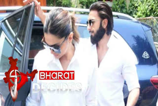 Actors Ranveer Singh and Deepika Padukone cast their vote in Mumbai