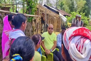 MLA Binod Hazarika visited Mukalbari tea estate