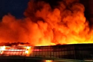 Fire in Serampore Warehouse
