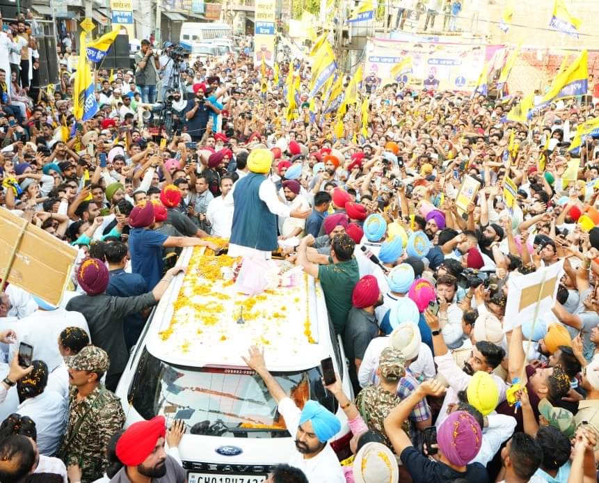 CM Mann road show in Ludhiana