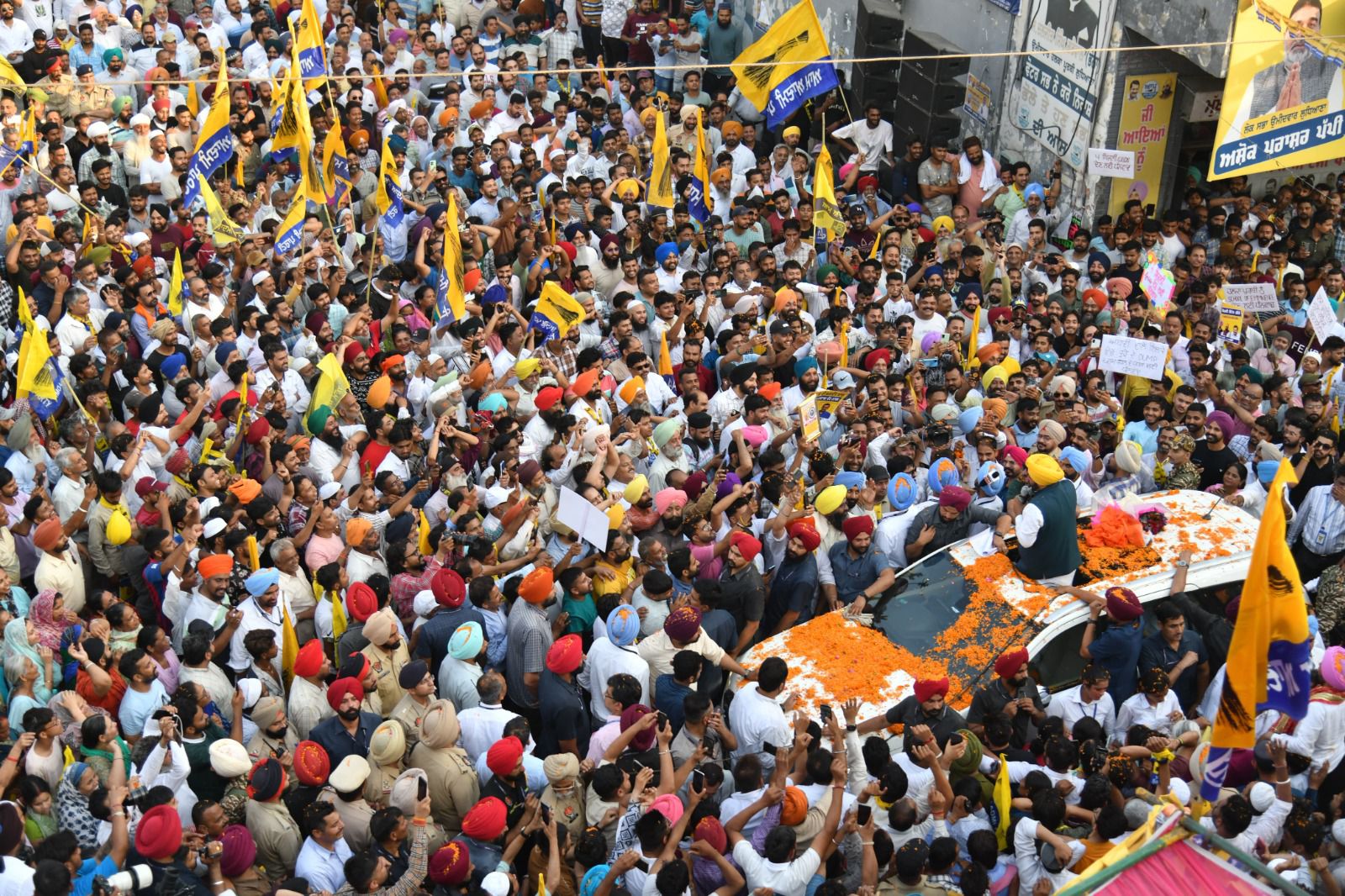 CM Mann road show in Ludhiana