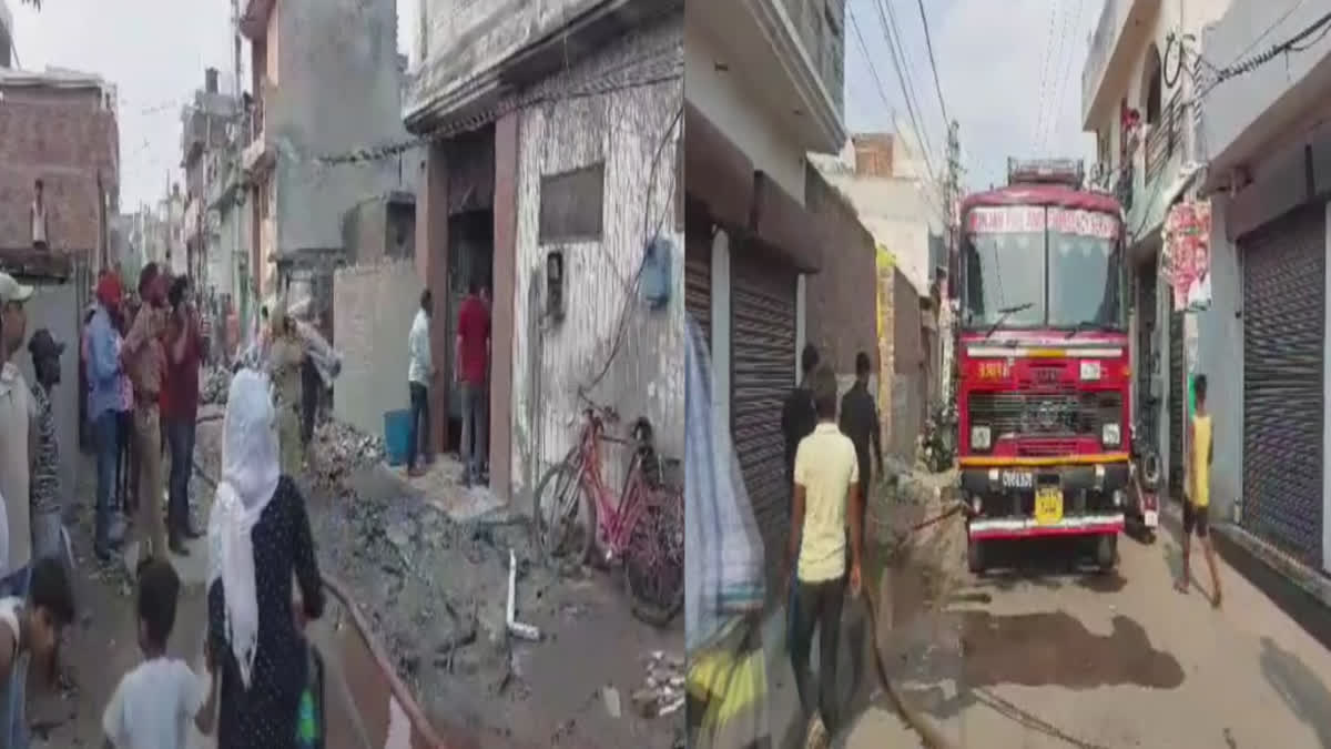 A fire broke out in a garment factory in Lakshmi Nagar of Ludhiana