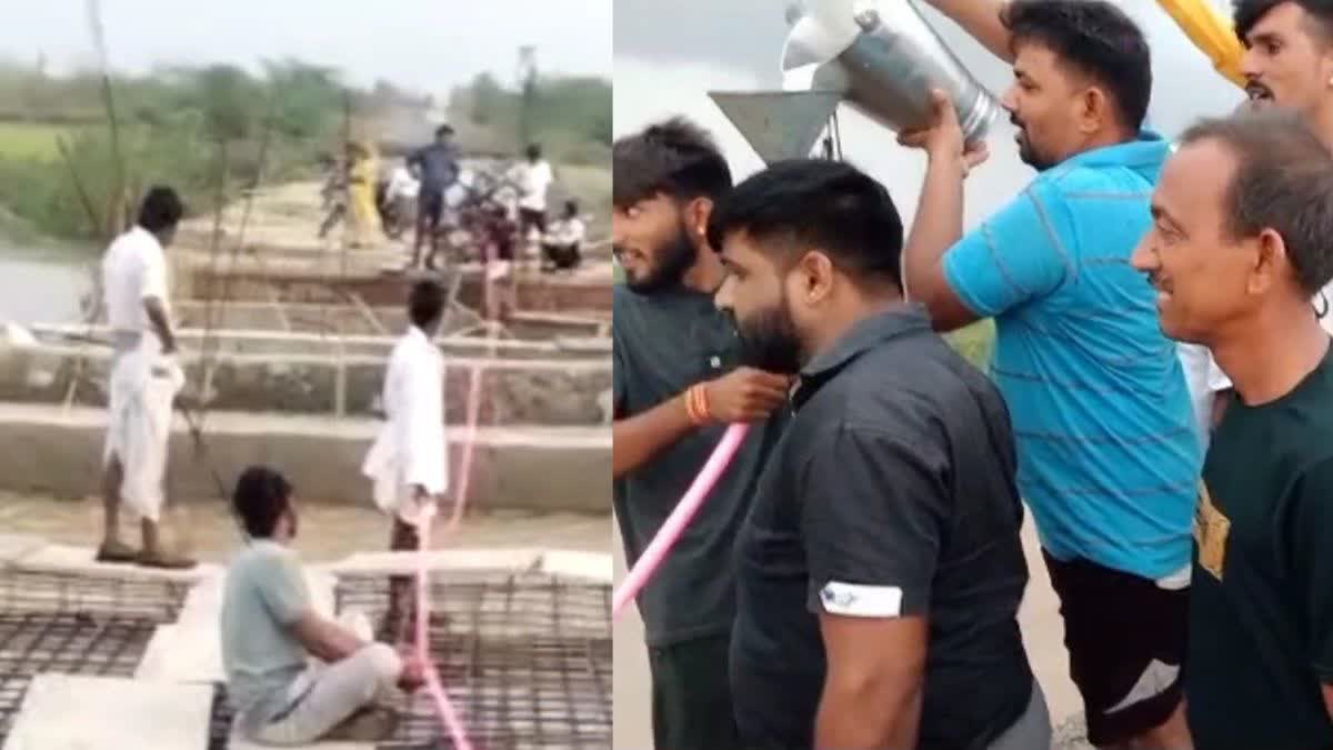 farmers supplied milk through pipe