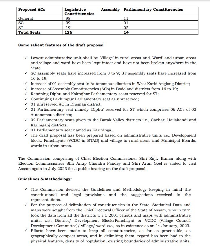 Assam constituency delimitation draft