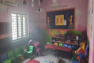 Fire Accident at jolly kids play school in TS