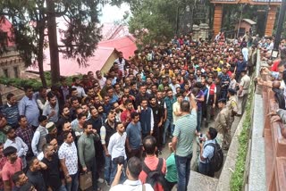 Sirmaur People Protest against Minister Anirudh Singh in Shimla.