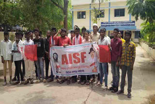 AISF organized agitation in Kadapa