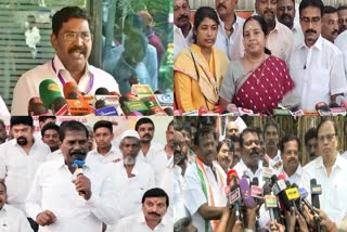 (Up to Down) VCK  Sinthanai Selvan, BJP Vanathi Srinivasan, PMK GK Mani, Congress Selvaperunthagai