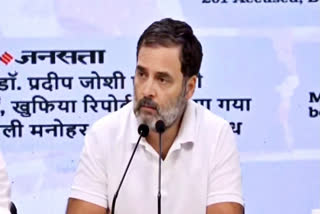 Congress leader Rahul Gandhi addressing a press conference in New Delhi on Thursday, June 20, 2024.