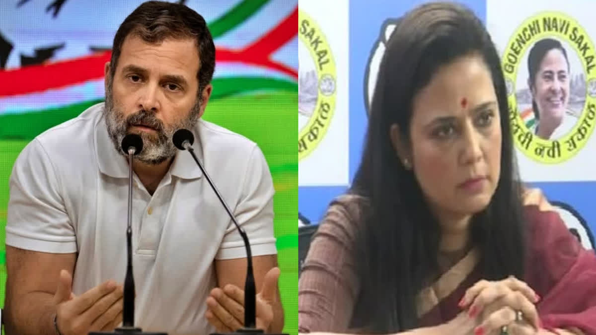 File photo: Rahul Gandhi, Mahua Moitra