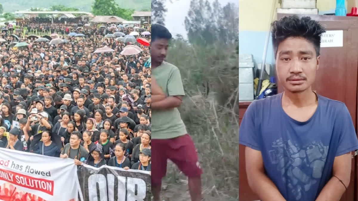 A massive protest rally surged through the streets of Churachandpur in Manipur on Friday, as outraged citizens expressed their anger and demanded justice following the emergence of a disturbing video from May showing women being paraded naked by a mob in the northeastern state.